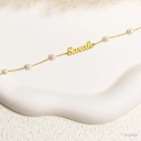 Gold Personalized Pearl Name Bracelet - Timeless Elegance