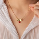  Personalized Birthstone Initial Necklace - Chic & Fashion