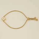 I Initial Clover Charm Bracelet - Gold-Plated Elegance