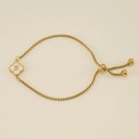 S Initial Clover Charm Bracelet - Gold-Plated Elegance