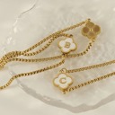  Initial Clover Charm Bracelet - Gold-Plated Elegance