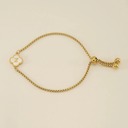 Z Initial Clover Charm Bracelet - Gold-Plated Elegance