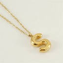 S Trendy Bubble Letter Necklace - Personalized Jewelry Gift