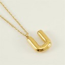 U Trendy Bubble Letter Necklace - Personalized Jewelry Gift