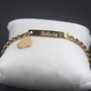  Personalized Name Bracelet: Chic & Sweet Heart ID Charm