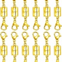 12pcs - Gold High Magnetic Double Lobster Clasps – Effortless Style & Secure Hold