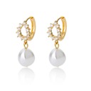 Style 13 Trending Zircon Pearl Earrings - Luxurious Gold Drop Earrings