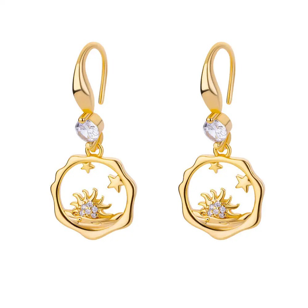 Trending Zircon Pearl Earrings - Luxurious Gold Drop Earrings