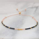 Noir Beaded String Bracelets