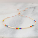 Rainbow Beaded String Bracelets