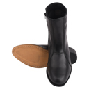 Size 8 Black Jazzy Jackman Leather Ankle Length Boots for Men