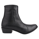 Size 8 Black Jazzy Jackman Leather Ankle Length Boots for Men