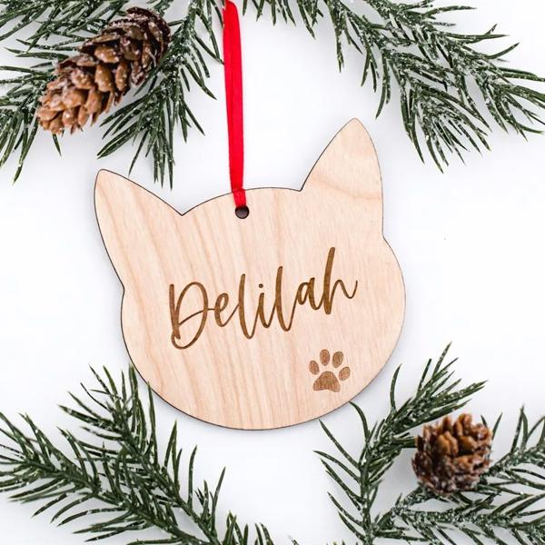 Personalized Pet Ornament, Custom Cat Ornament, Cat Lover Gift, Custom Dog Ornament, Dog Lover Gift