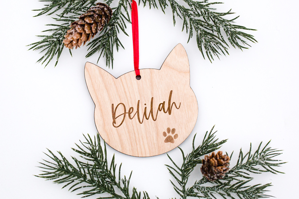 Personalized Pet Ornament, Custom Cat Ornament, Cat Lover Gift, Custom Dog Ornament, Dog Lover Gift