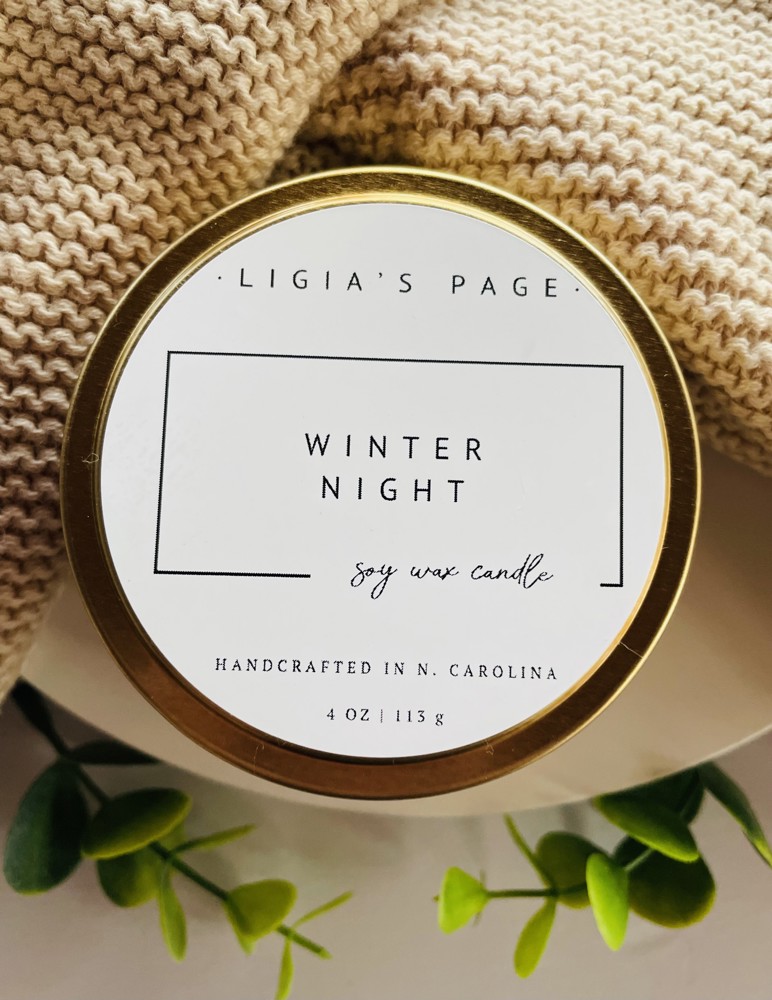 Winter Night Handcrafted Soy Candle - 4 oz.