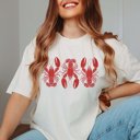 Large Ivory 3 Lobsters Comfort Color Tee