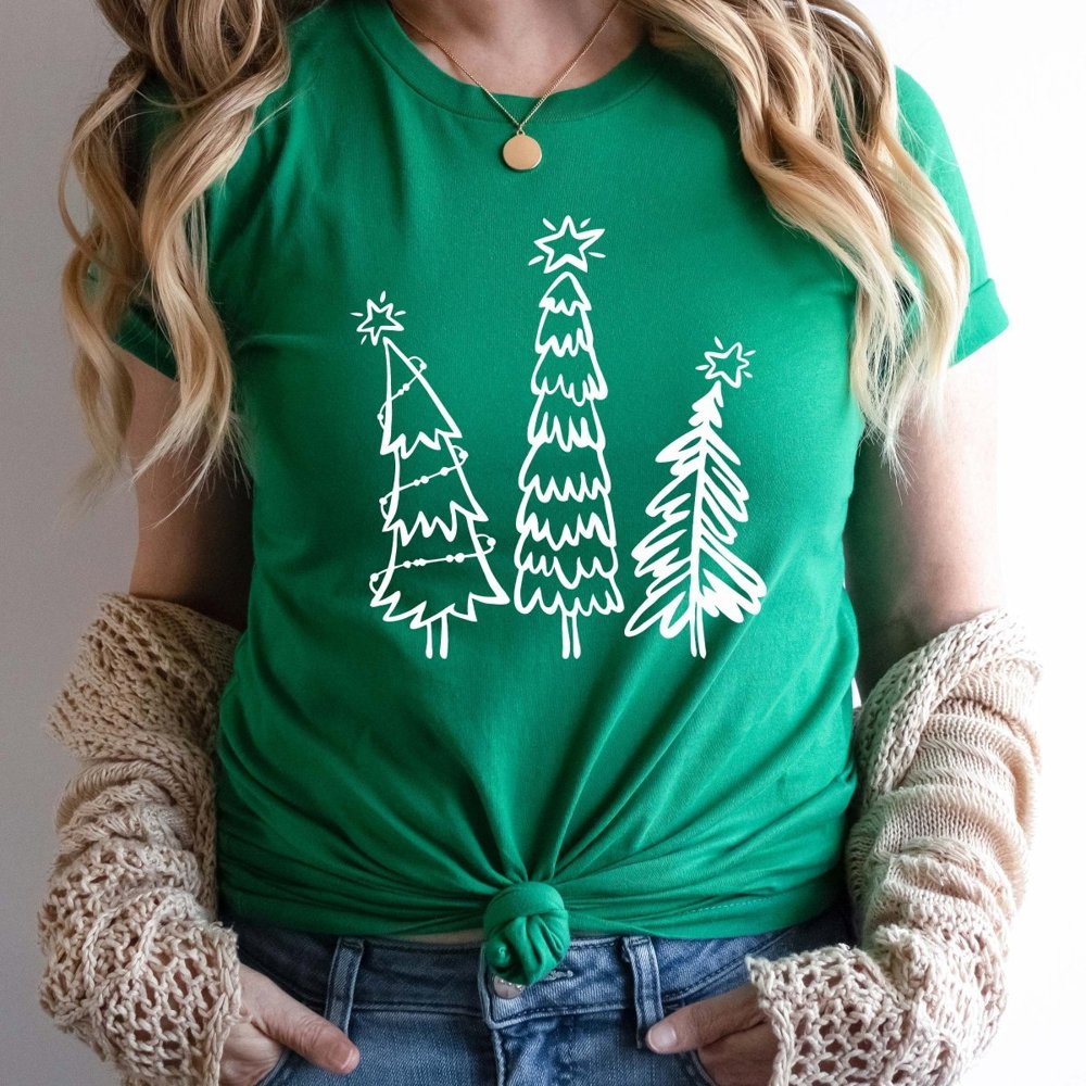 3 Trees Christmas Bella Graphic  Tee