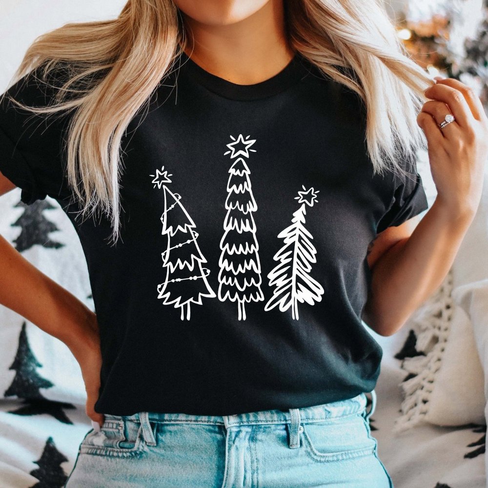 3 Trees Christmas Bella Graphic  Tee