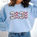 Large Light Blue 3 Up 3 Down Sweatshirt