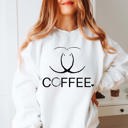 Medium White Coffee Rings Graphic Sweatshirt