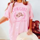 Large Blossom Cowgirl Social Club Comfort Color Tee