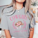 Large Grey Cowgirl Social Club Comfort Color Tee