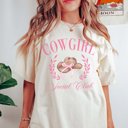 Large Ivory Cowgirl Social Club Comfort Color Tee