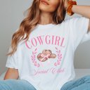 Large White Cowgirl Social Club Comfort Color Tee