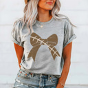 Small Ash Football Large Bow Bella Graphic Tee