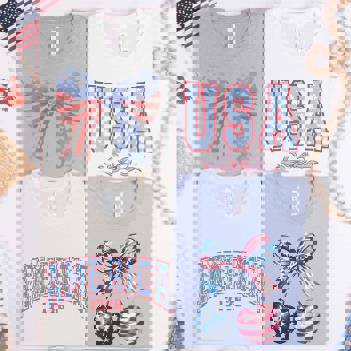 Fourth of July Stars | Stripes & Bows | Bella Graphic Tees