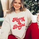 Small Sand Merry & Bright Red Sweatshirt