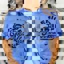 Small Heather Royal Custom Senior Football Mom Graphic Tee with Football Players Number – Bella