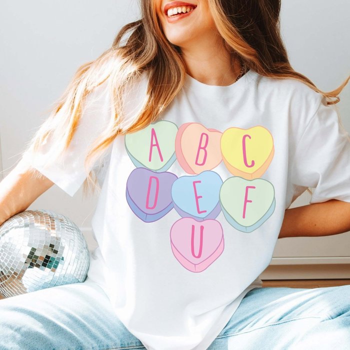 ABCDEFU Hearts Tee