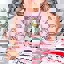 XL Pink All Booked For Christmas Bella Graphic Tee