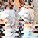 Small White All Booked For Christmas Bella Graphic Tee