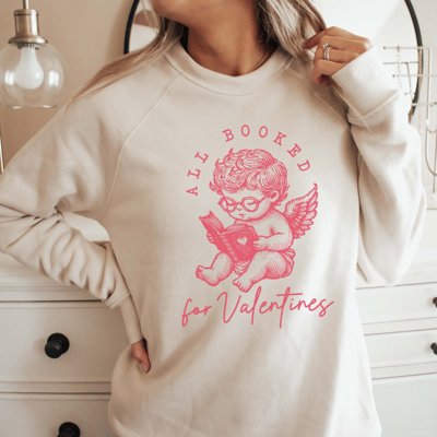 All Booked For Valentines Bella Crew Sweatshirt