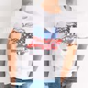 2X White Ameri-Can Bella Graphic Tee