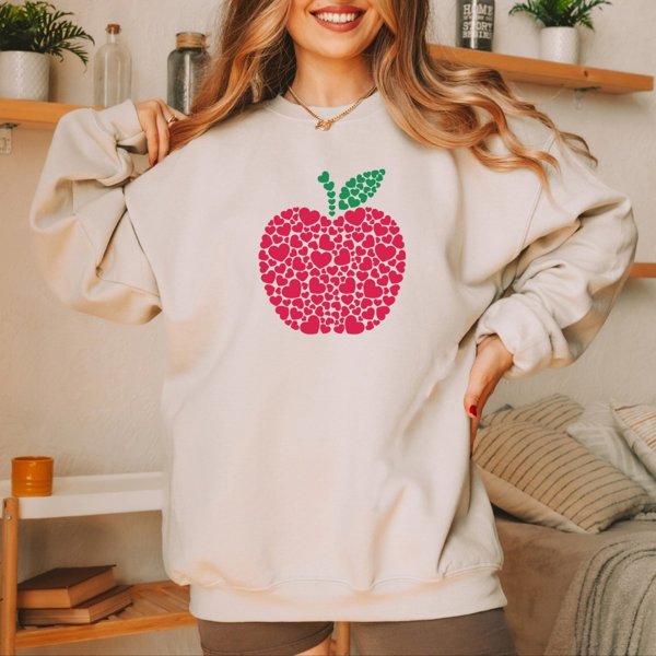 Apple of Hearts Crewneck Sweatshirt