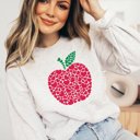 Large Ash Apple of Hearts Crewneck Sweatshirt