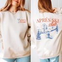 2X Sand Apres Ski Club Front And Back Graphic Sweatshirt