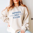 XL Sand Apres Ski Club Graphic Sweatshirt