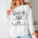 2X White Apres Ski Espresso Martini Time Graphic Sweatshirt