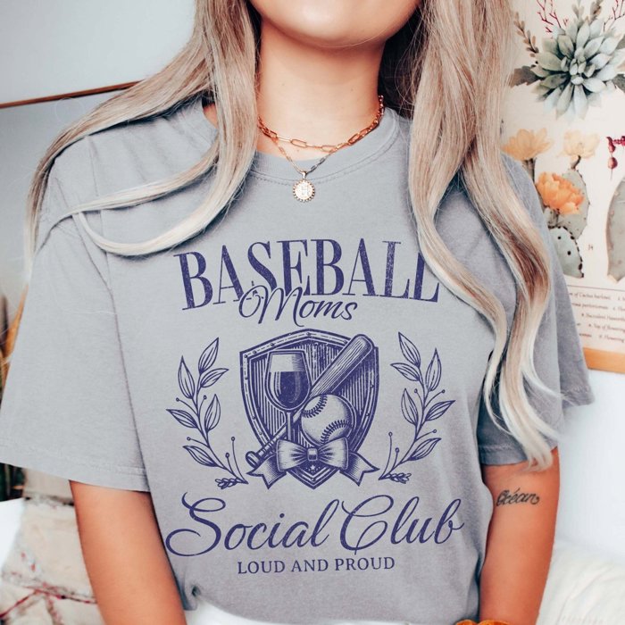 Baseball Moms Social Club Comfort Color Tee