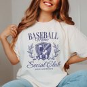 Large Ivory Baseball Moms Social Club Comfort Color Tee