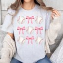 Medium Ash Baseballs And Bows Collage Bella Tee