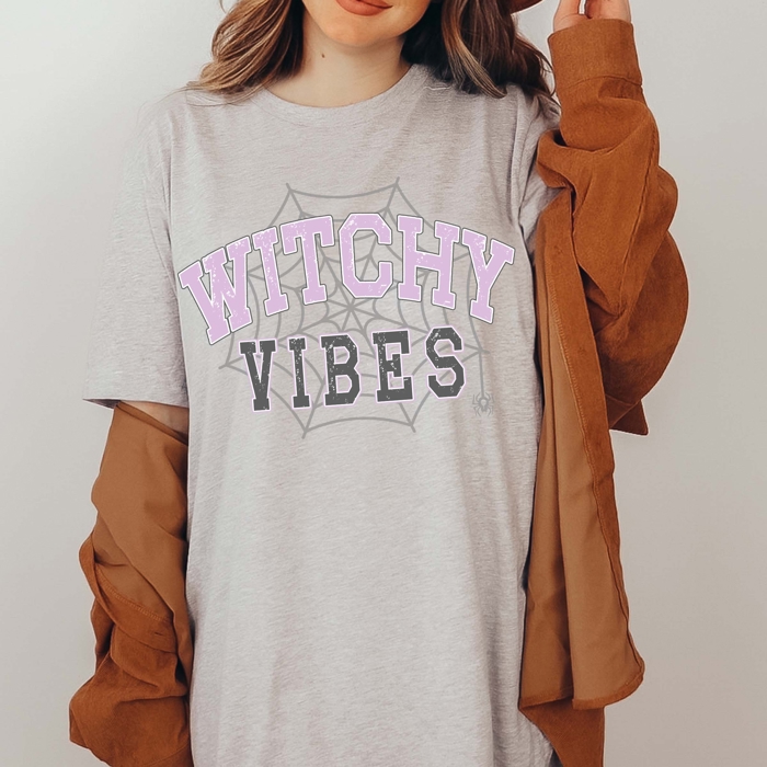 Retro Witchy Vibes & Trick or Treat Shirts | Bella Canvas Halloween Graphic Tees