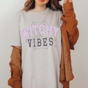 XL Ash Retro Witchy Vibes & Trick or Treat Shirts | Bella Canvas Halloween Graphic Tees