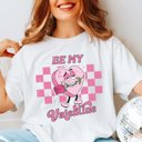  Be My Valentine Retro Heart Comfort Color Tee