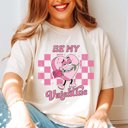 2X Ivory Be My Valentine Retro Heart Comfort Color Tee