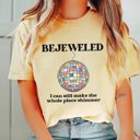 Large Butter Bejeweled Comfort Color Tee